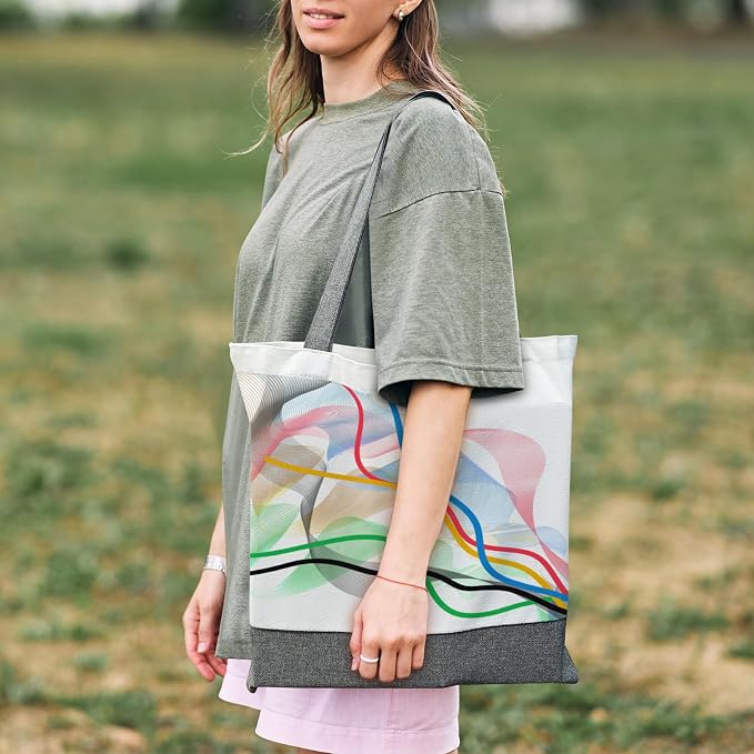 OKBA 10 pcs Sublimation Tote Bags, polyester tote bags