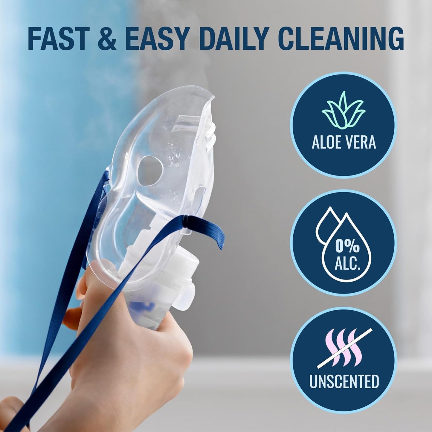 DMI CPAP Mask Wipes, Removes Oil & Dirt from CPAP Mask & Equipment, Alcohol & Latex Free, CPAP Supplies, Hypoallergenic, Unscented, 72 Count Pack, Extra-Large