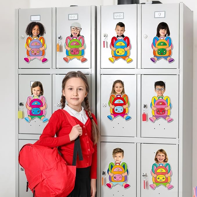 gisgfim 80Pcs Backpack Cutouts Back to School Decorations Bulletin Board