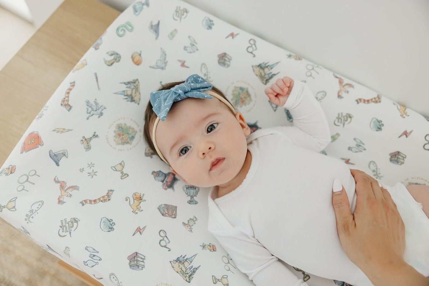 Copper Pearl Premium Knit Changing Pad Cover : Soft, Stylish, and Universal Fit for All Standard Diaper Changing Pads, Trendy Design Changing Pad Covers, Wizarding World™
