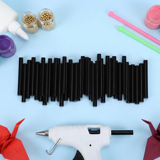 72 Pack Black Hot Glue Sticks, Decoration, Car Dent Repair, Gluing Project