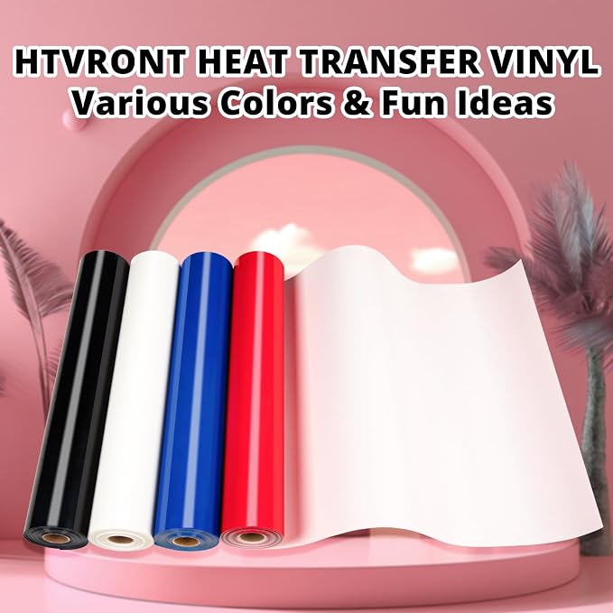 HTVRONT Black HTV Heat Transfer Vinyl Roll