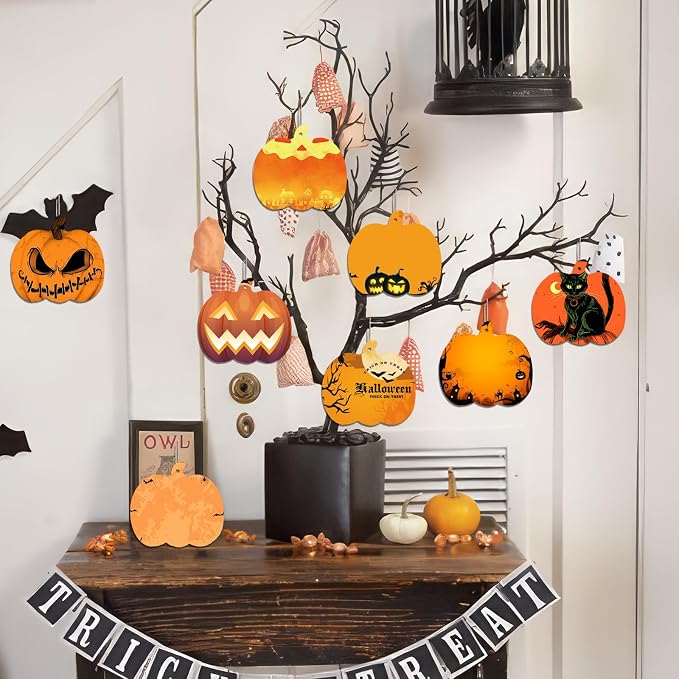 60 Pcs Pumpkin Wooden Cutouts Thanksgiving Unfinished Wood Crafts Pumpkin