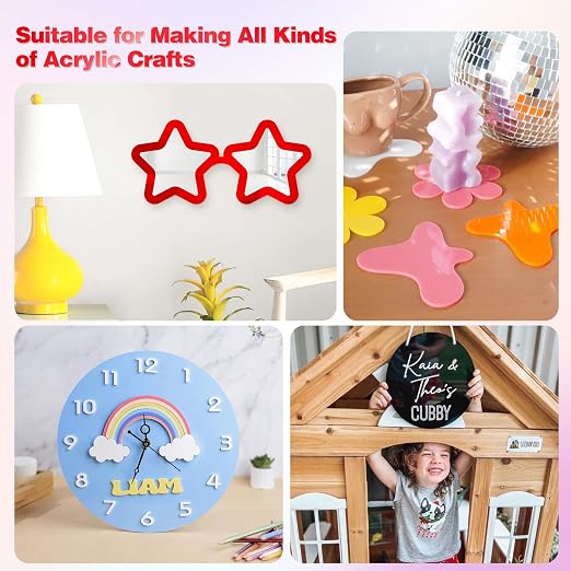 Adrattnay Acrylic Sheets 1/8 Thick, Opaque Colored Acrylic Panel