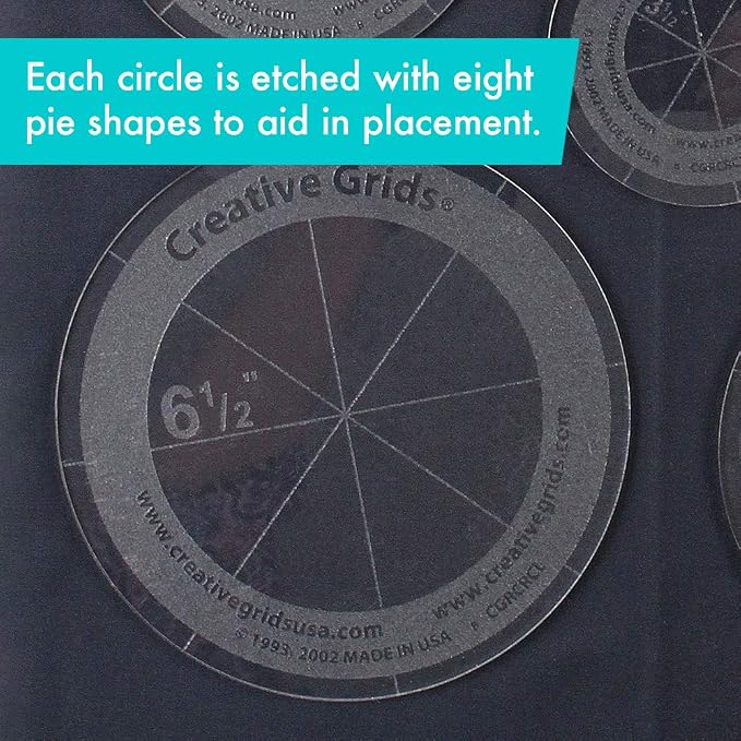 Creative Grids Quilt Ruler Circles Quilt Ruler
