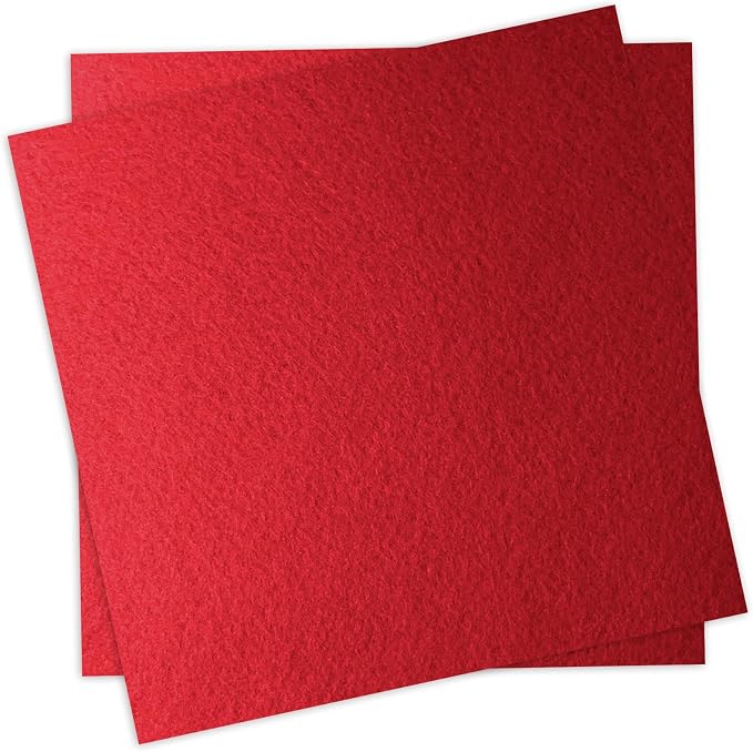 12" x 12" Felt Fabric Sheets for Crafts, 1mm Thick, Squares Felt Paper for