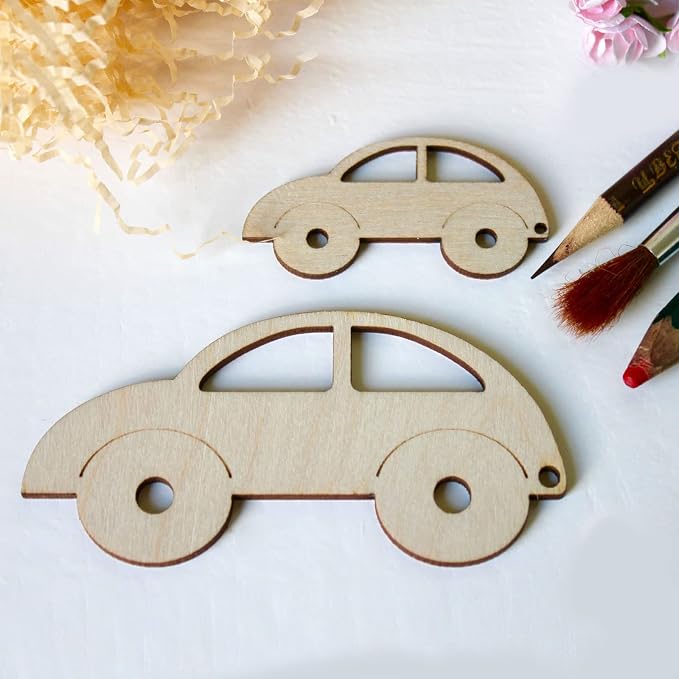 HOIGON 100 PCS Rectangle Unfinished Wood Pieces, 4 x 6 Inch Blank Basswood