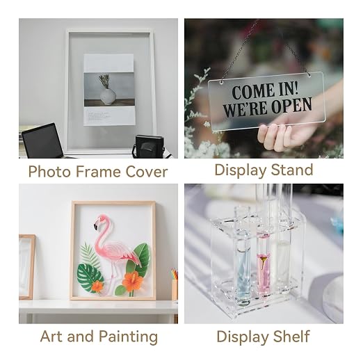 WEWLINE 24×48" Plexiglass Sheets 2-Pack 1/4" Thick, Acrylic Sheets