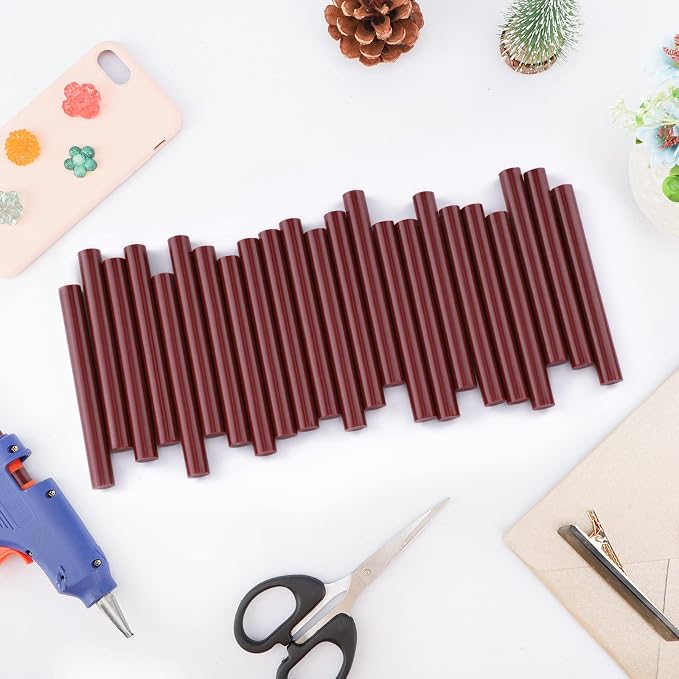 ENPOINT Wine Red Hot Glue Sticks, Sealing Wax Adhesive Sticks