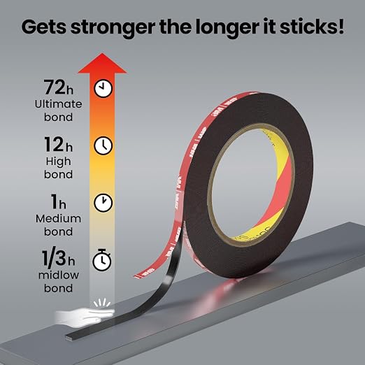Double Sided Heavy Duty Tape, 15.42 FT × 0.25 in Mounting Adhesive Foam Tape