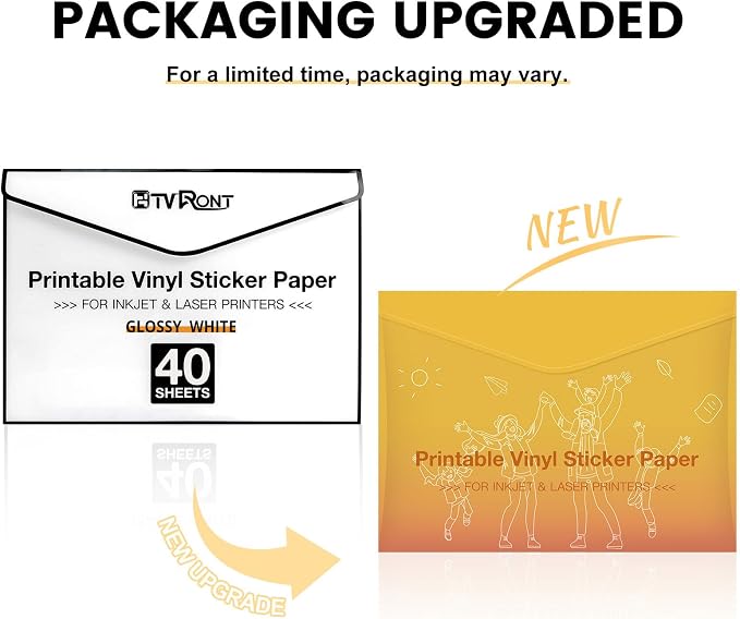 HTVRONT Printable Vinyl for Inkjet Printer & Laser Printer