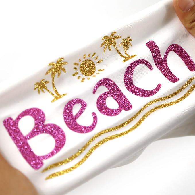 HTVVETUR Glitter HTV Vinyl Rolls Heat Transfer Vinyl