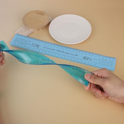 3pcs Ceramic Shrinkage Scale Ruler, Clay Sculpture Measuring Rulers Calipers