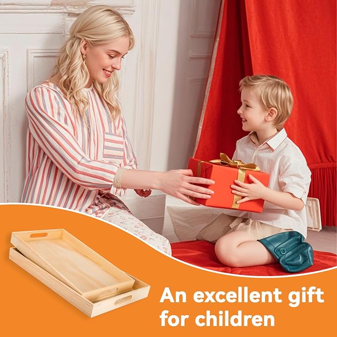 Wooden Serving Trays with Handle