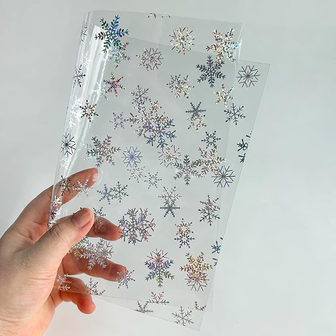 Transparent Waterproof PVC Vinyl 10 Pcs 8.3 x 11.8 inches Iridescent Shine