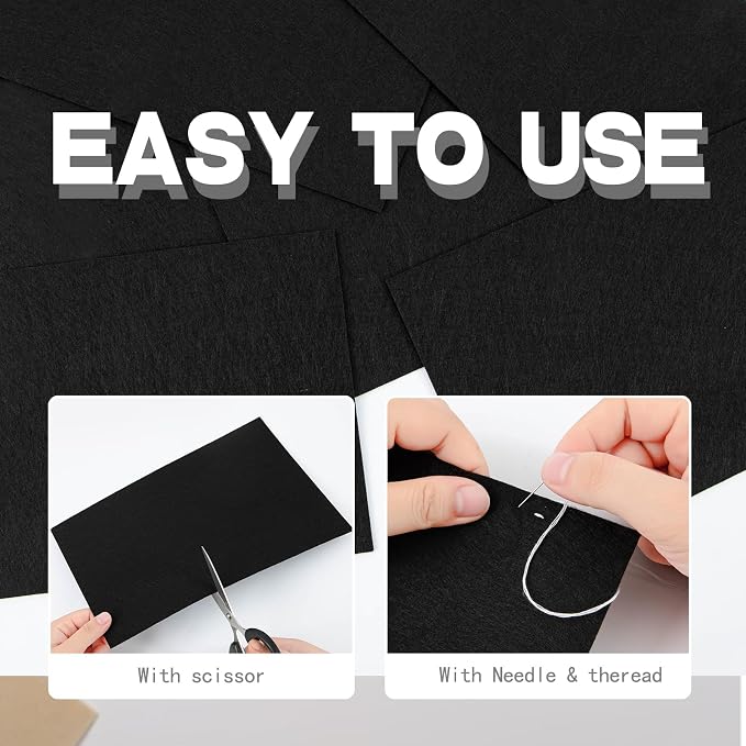 HaoFeiJH Black Felt Squares