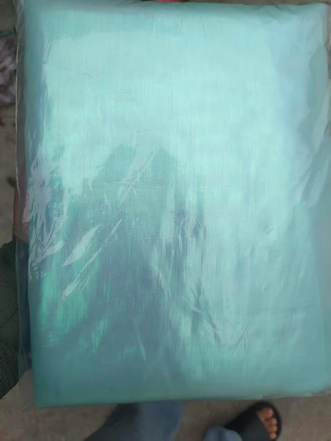Aqua Blue Iridescent Organza Fabric