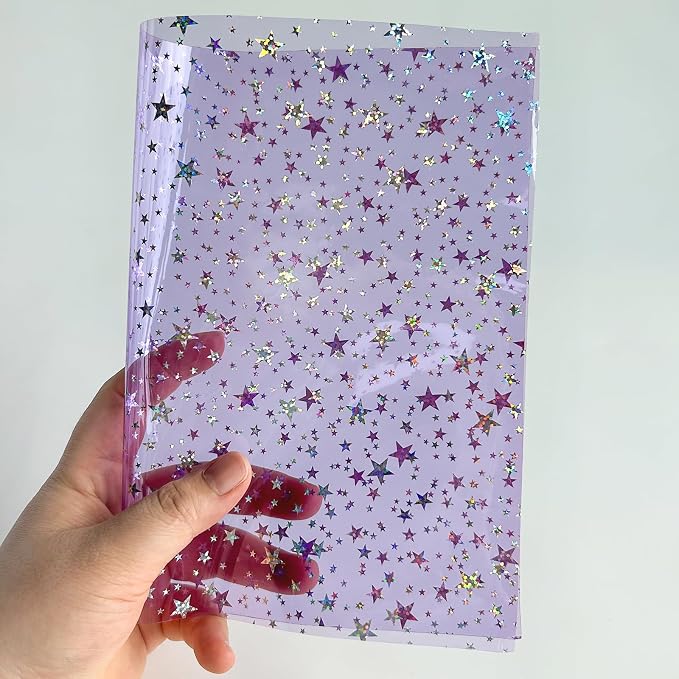 Transparent Waterproof PVC Vinyl 10 Pcs 8.3 x 11.8 inches Iridescent Shine