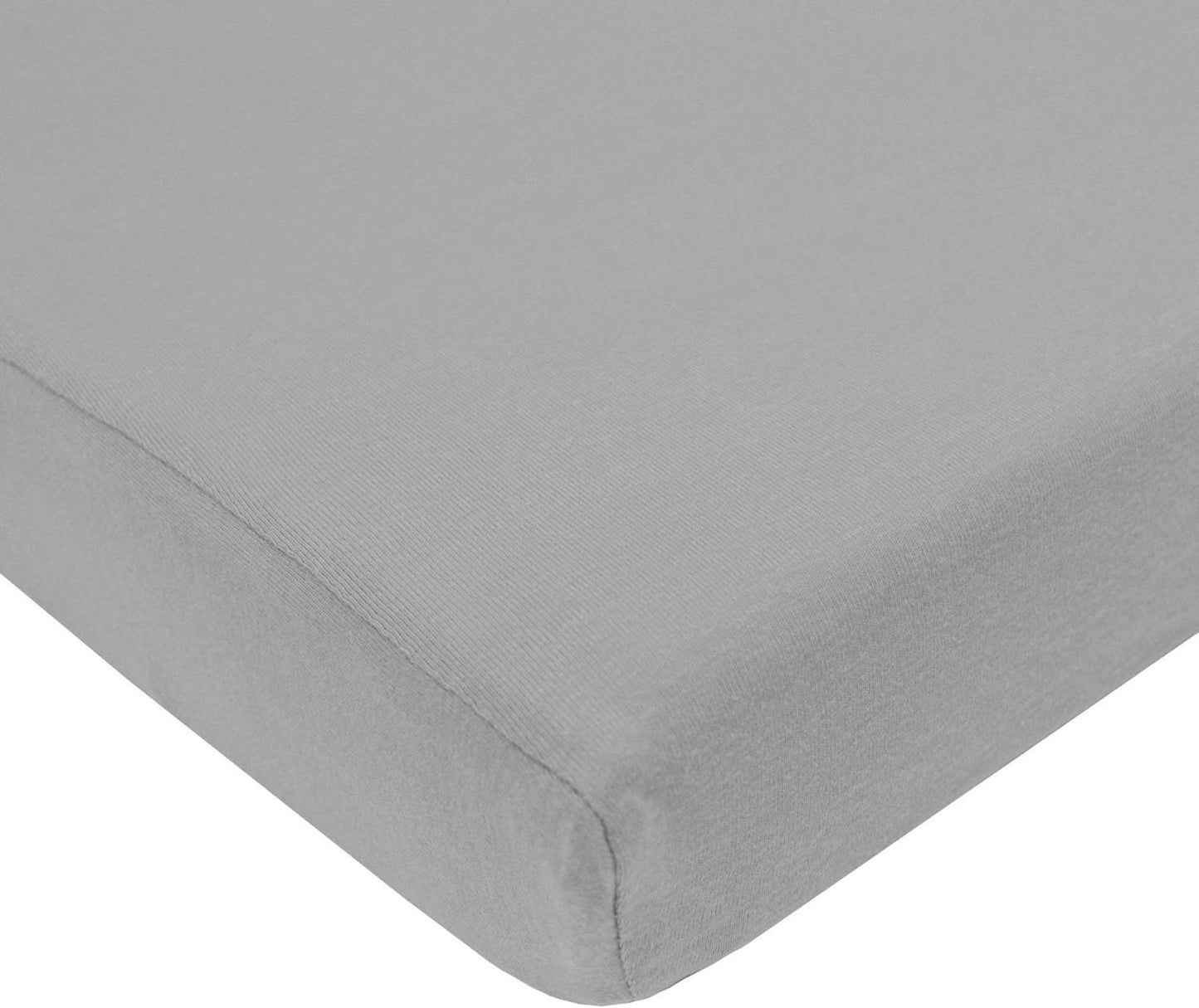 American Baby Company 100% Natural Cotton Fitted Cradle/Bassinet Sheet 36" x 18" - Soft, Breathable & Hypoallergenic Bed Sheet, Gray, Neutral for Boys & Girls (Pack of 2)