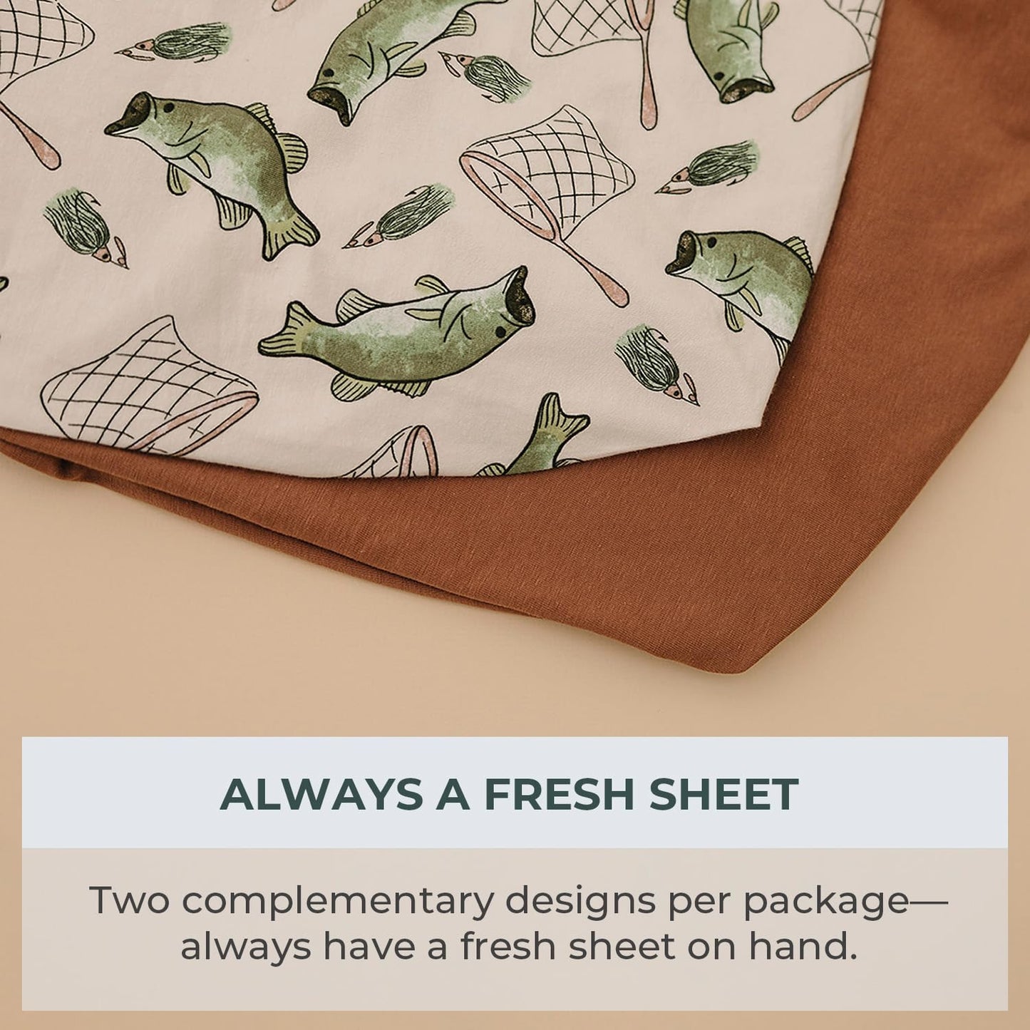 Pobibaby – 2 Pack Premium Changing Pad Covers for Boys, Ultra-Soft Breathable Cotton Diaper Changing Table Covers – Neutral Nursery Changing Pad Sheets for Baby (Gone Fishing)