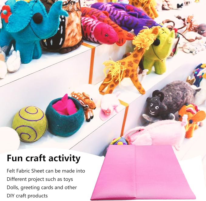 Jtnohx Color Felt, 1 Square Yard Felt Fabric, 1.4mm Thickness Flexible Craft