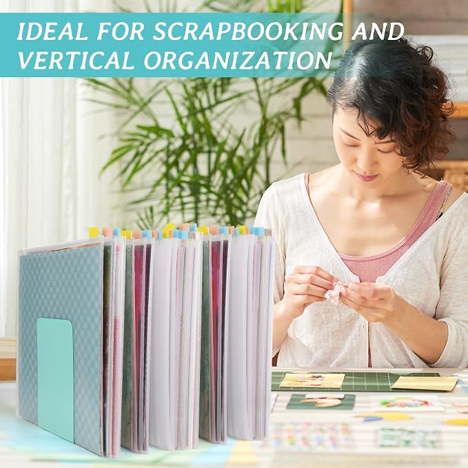 Caydo 24 Pieces Scrapbook Paper Storage Organizer