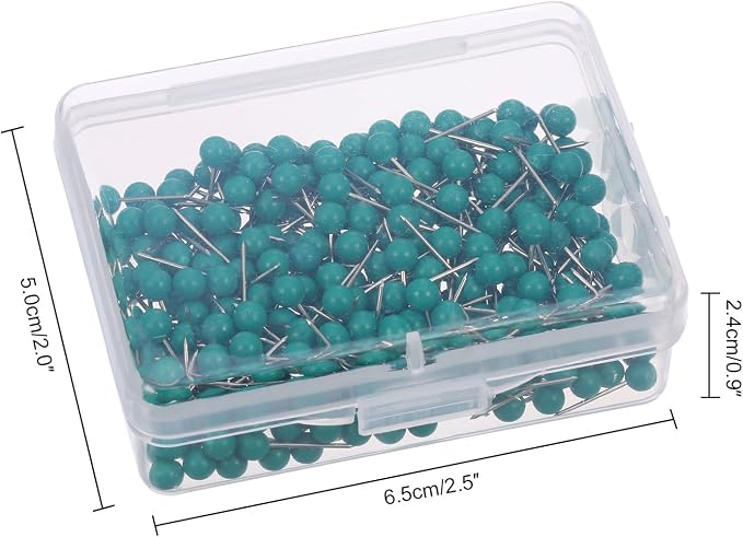WILLBOND 500 Pack Map Push Pins Map Tacks Small Round Head Push Pins Thumb Tacks