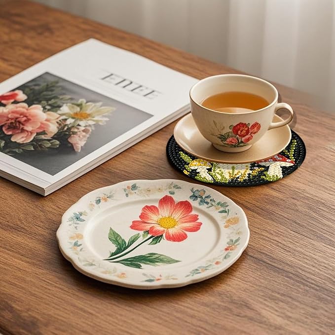 EWJRNSF 6 PCS 5D Diamond Painting Coasters Kits