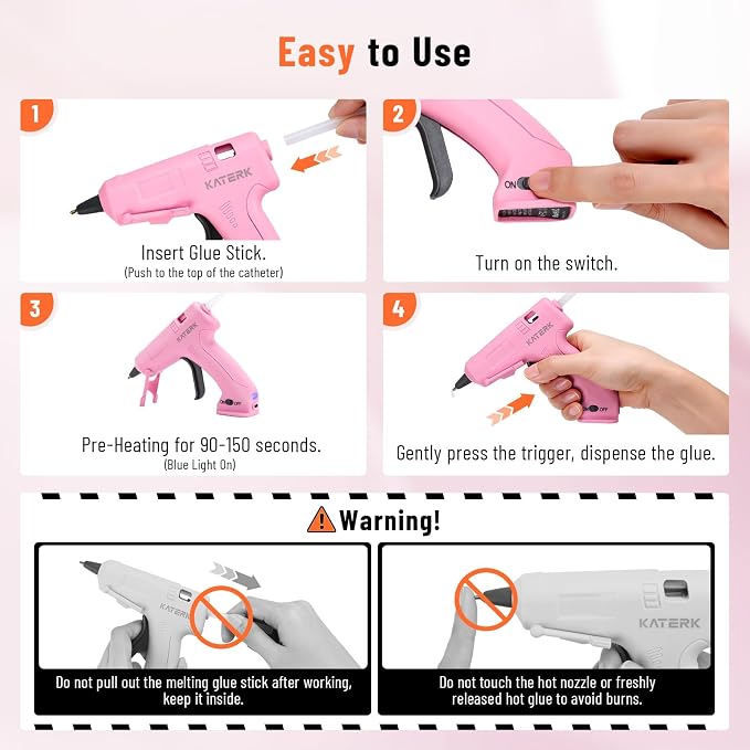 Katerk 3.7V Cordless Hot Glue Gun Kit