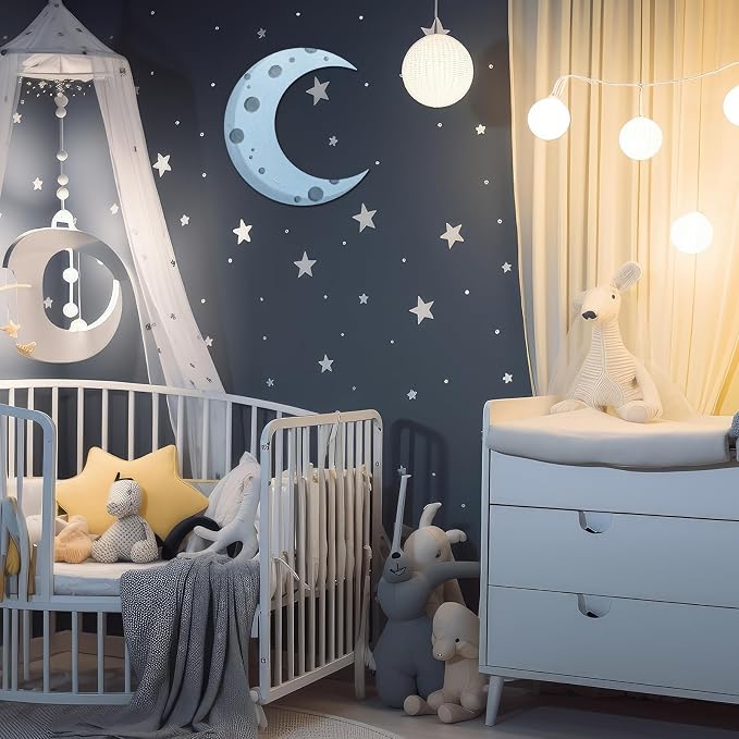 12 Pack 12 Inch Wooden Moon Cutout