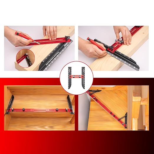 Stair Tread Template Tool, Stair Gauge Set Shelf Layout Measuring Scribe Tool