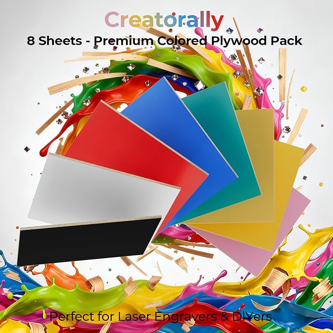 8 Pack Baby Blue Basswood for Laser Cutting, for Laser Engraving, DIY Craft