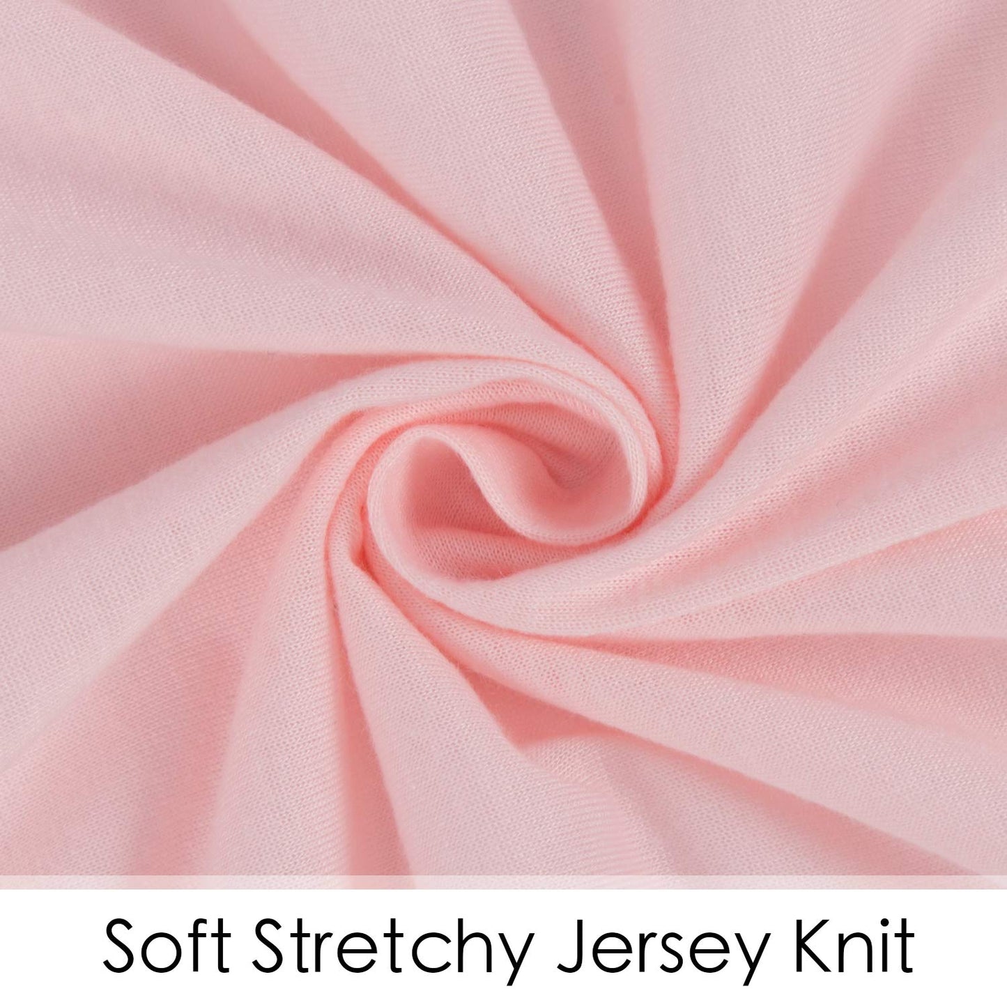 TILLYOU Changing Pad Cover Set in Soft Jersey Material Diaper Changing Pad Cover Girl - Fits 32"/34''x16 Contoured Pad for Babies,Peachy Pink & Lt Gray