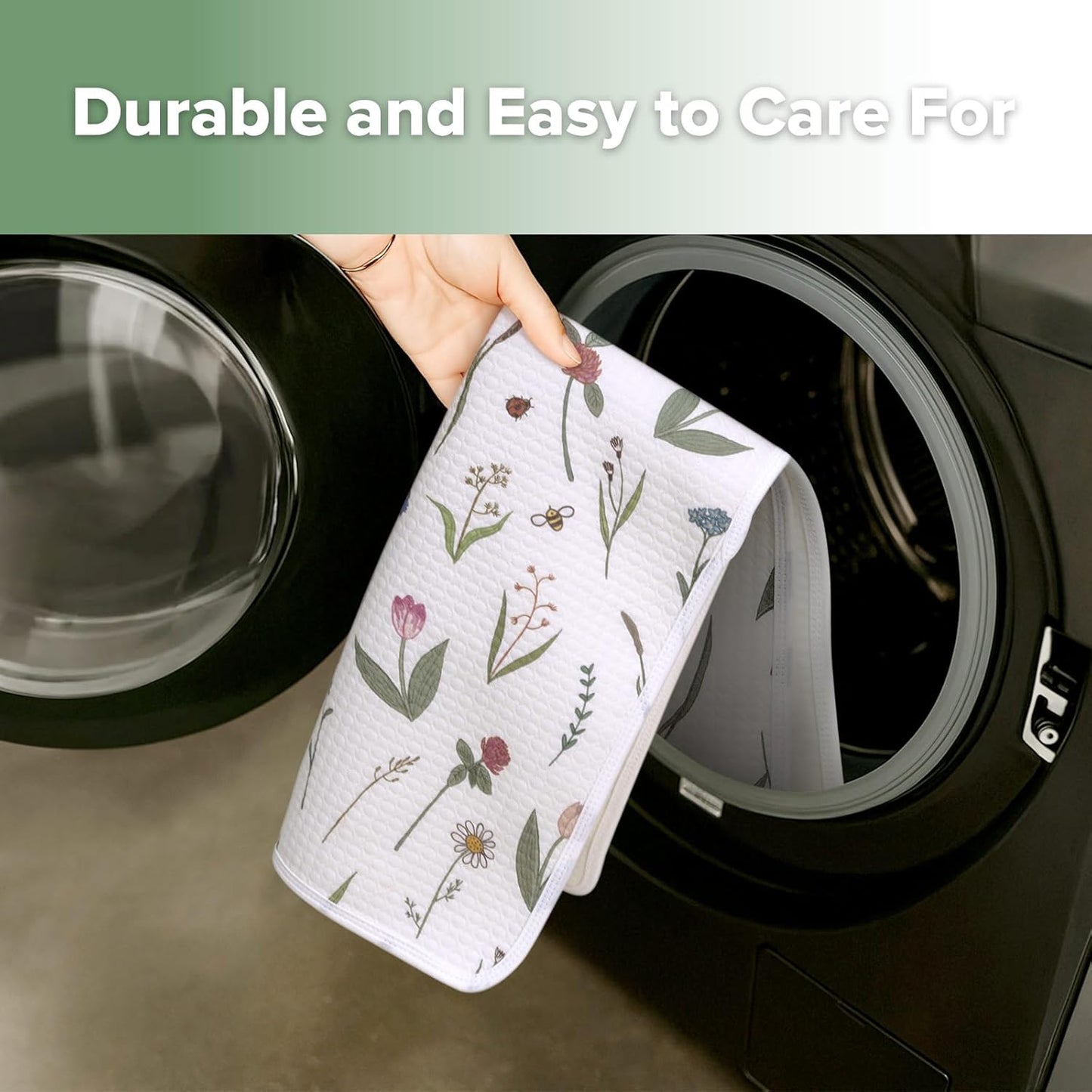 haakaa Waterproof Changing Pad Liners, 100% Cotton, Soft & Breathable (2pcs, 13" x 27.5" Honey Blossom+Vintage Garden)