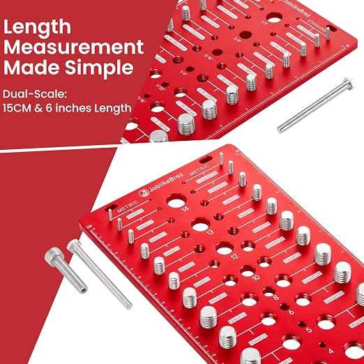 Thread Checker, 76 Nut and Bolt Thread Checker, 28 Standard & 28 Metric & 20