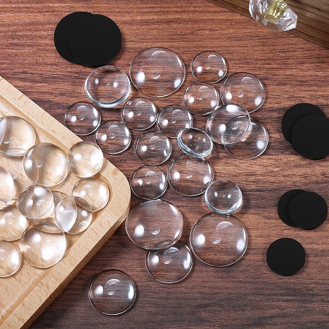 72 Pieces Round Craft Magnets Glass Ceramic Ferrite Magnet