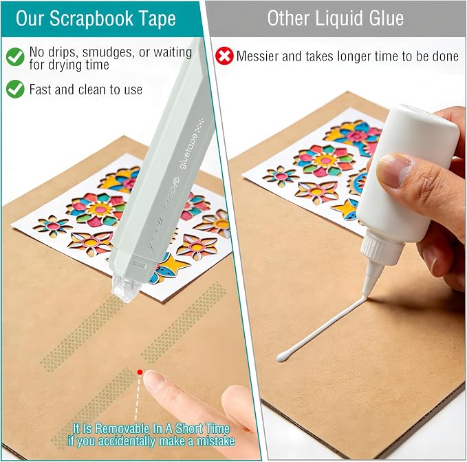 4Pack Double Sided Tape Pen, Scrapbook Supplies, Scrapbooking Double Sided Tape