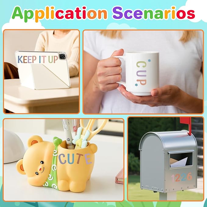 Letter Stickers 1 inch, Self-Adhesive Vinyl Waterproof ABC Letter Stickers