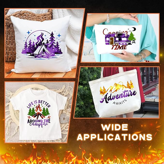 Tintnut Purple Flame Heat Transfer Vinyl, stretch washable, suitable