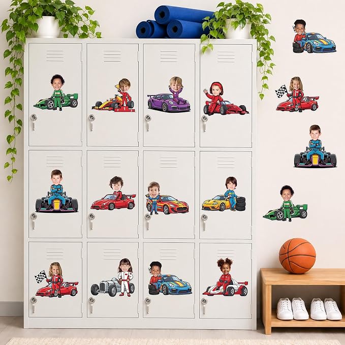120pcs Race Car Cutouts Racing Theme Bulletin Board Decoration Back to School
