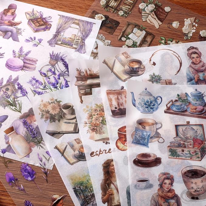 Scrapbook Reading Stickers 20 Sheets 240 Pre-Cut Washi Stickers