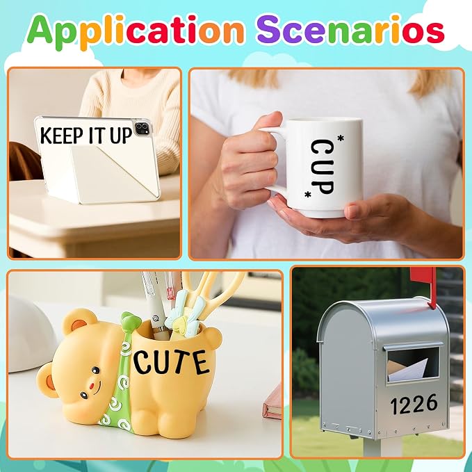 Letter Stickers 1 inch, Self-Adhesive Vinyl Waterproof ABC Letter Stickers