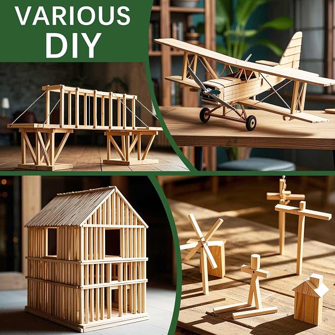 75 Pcs Balsa Wood Sticks 1/4 x 1/4 x 12 Inch balsa Wood Strips Hardwood Square