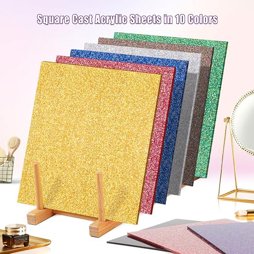Adrattnay Glitter Acrylic Sheets