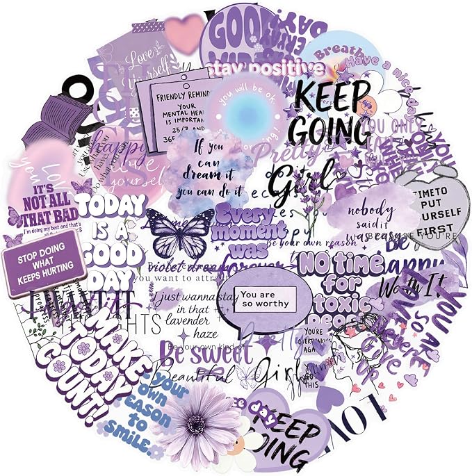 50 PCS Motivational Quote Stickers