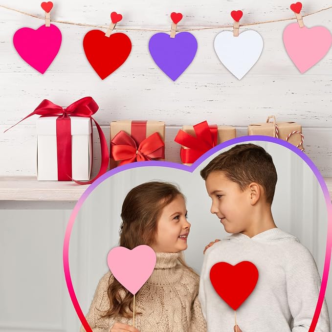 90 Pieces Heart Cutouts Paper Hearts Heart Shape Cards 5.5 Inches Large