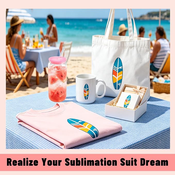 Joyclub 5 PCS Unisex Sublimation Blanks Bulk Polyester T Shirts