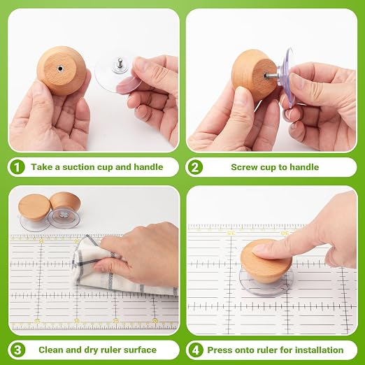 Ruler Handle Set, 1 Ruler Handle and 2 Grippers