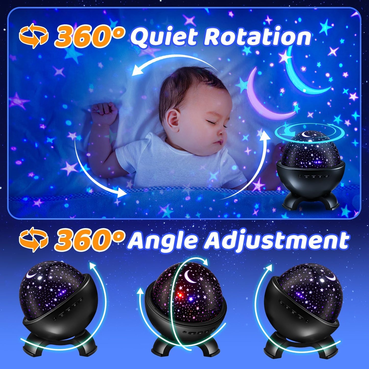 One Fire Kids Night Light Projector,15 White Noise+15 Color+Bluetooth Baby Light Projector Night Light for Kids,Remote+Dimmable Projector Night Light,Star Night Light Projector for Kids Room