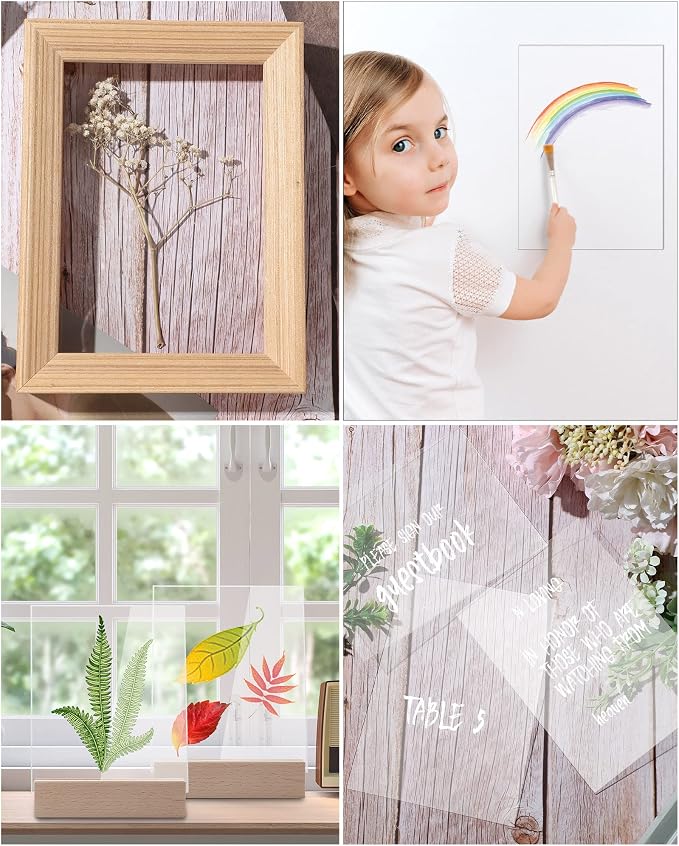 120 Pieces 1mm Thick Acrylic Sheets 5 x 7 Inch Acrylic Clear Sheet